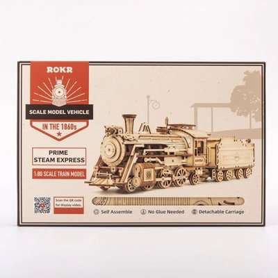 Robotime ROKR Scale Model Vehicle - Prime Steam Express (1:80 Scale)(308 Pieces)