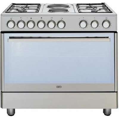 Defy 90cm 4 Burner Gas + 2 Solid Plate / Electric Range Cooker (Stainless Steel)