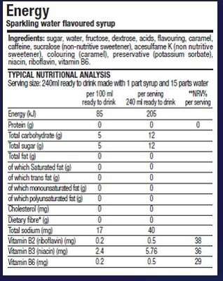 Sodastream Classics - Xstream Energy Syrup (440ml)