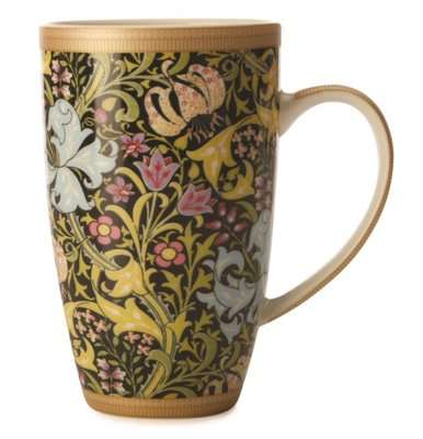 Maxwell & Williams William Morris Golden Lily Black Coupe Mug (420ml)