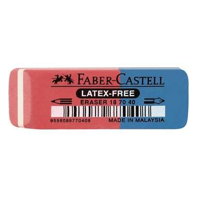 Faber Castell Latex Free Eraser - Red and Blue
