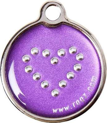 Rogz ID Tagz Metal Tag - Small 20mm (Purple Chrome Design)