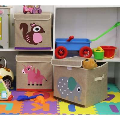 Animal Canvas Storage Box - Elephant