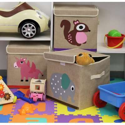 Animal Canvas Storage Box - Elephant
