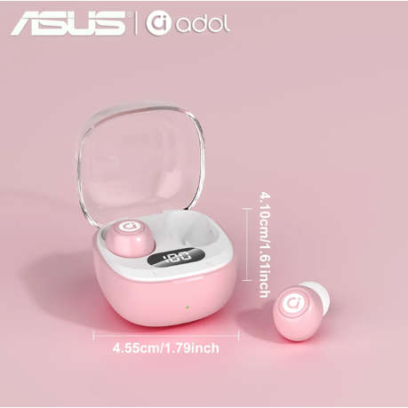ASUS - AS101 - Semi-In-Ear Noise Cancelling Earbuds With Mic - Pink