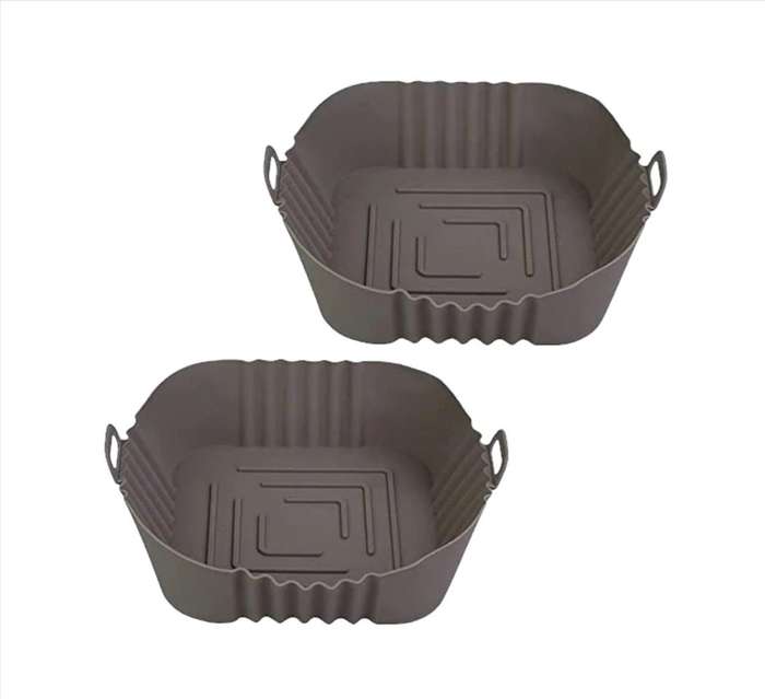 20cm Square Silicone Air Fryer Liner - Set of 2