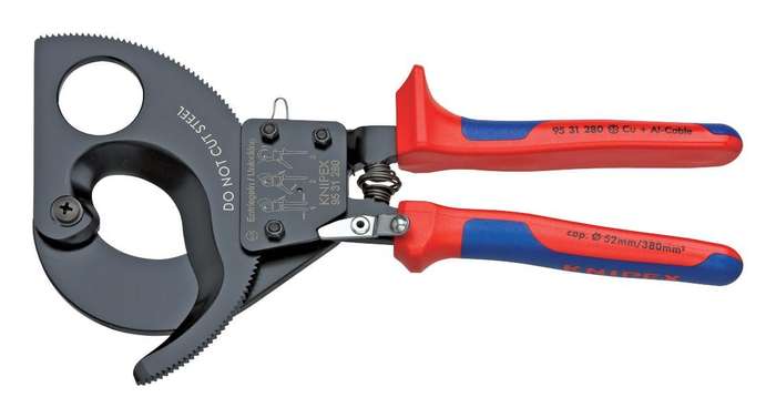 Knipex (95 31 280) Cable Cutter, 52mm Capacity, Aluminium & Copper Cables