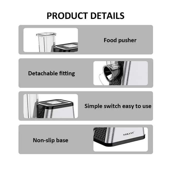Sokany 5 in 1 electric vegetable slicer