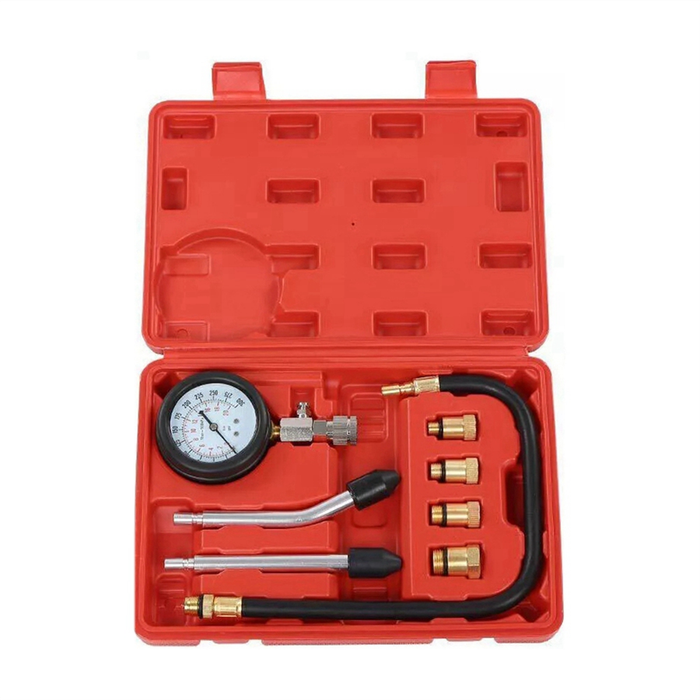 8 Piece Petrol Cylinder Compression Tester Kit