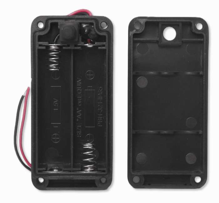 Multicomp Pro (MP010063) Battery Holder 2xAA Size, 150mm with Switch Screw