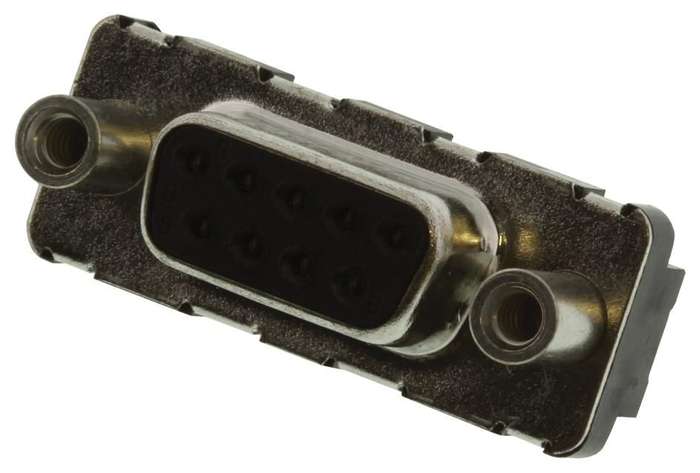 Amphenol (D09S24A4GV00LF) D Sub Connector,, Receptacle, 9 Contacts