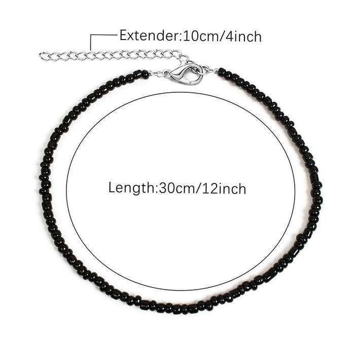 10 Pieces Women Bohemian Necklaces Seed Bead Necklaces