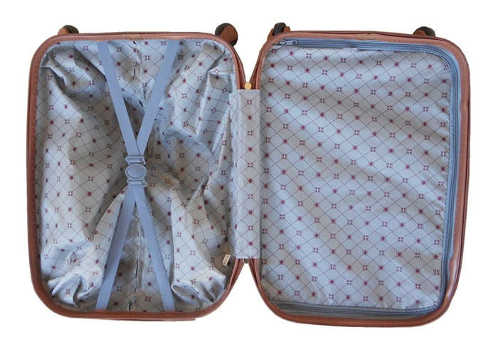 3 Piece Travel Luggage Suitcase Bag Set - Silver
