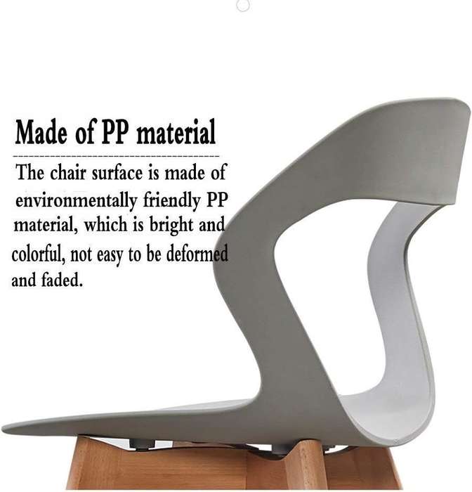Plastic Kitchen Chair ine-1 Pack - Grey