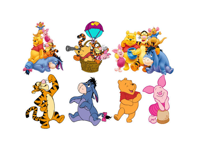 Winnie the Pooh Sticker Pack - Pack of 50 Vinyl Stickers - Party Decor