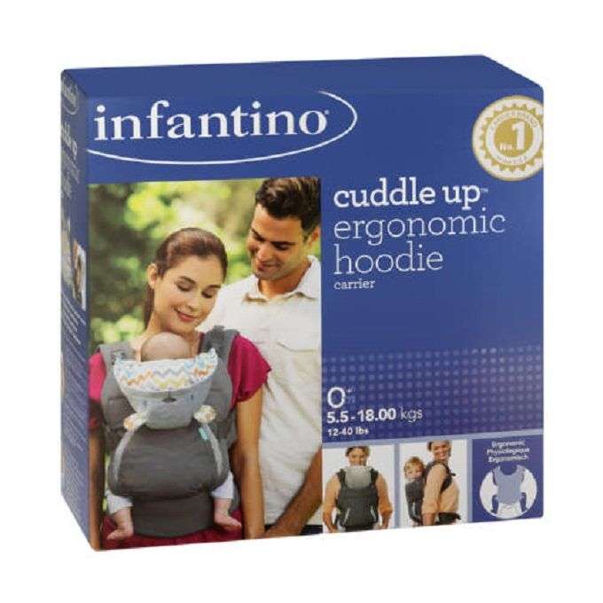 Infant Cuddle Up Ergonomic Hoodie Carrier, Grey