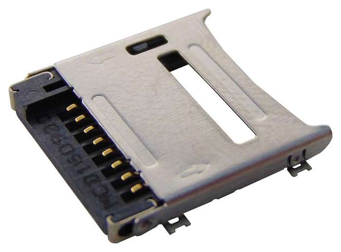Molex (47219-2001) Memory Card Connector, MicroSD, Hinged, 8 Contacts