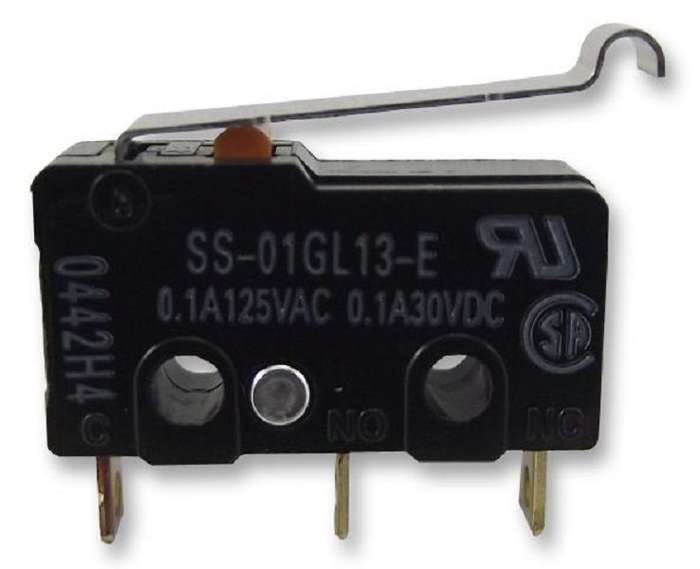 Omron (SS-01GL13P BY OMZ) Microswitch, Subminiature, Simulated Roller Lever