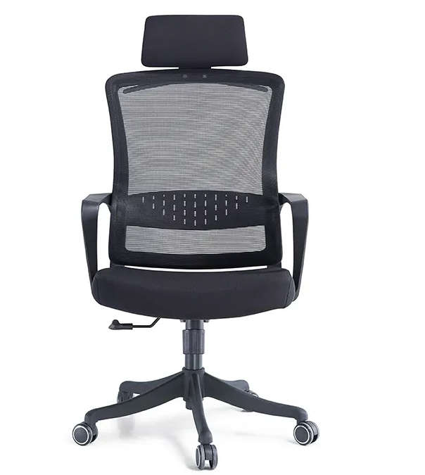 Office Chairs - Mesh Ergonomic with Headrest - Black Colour