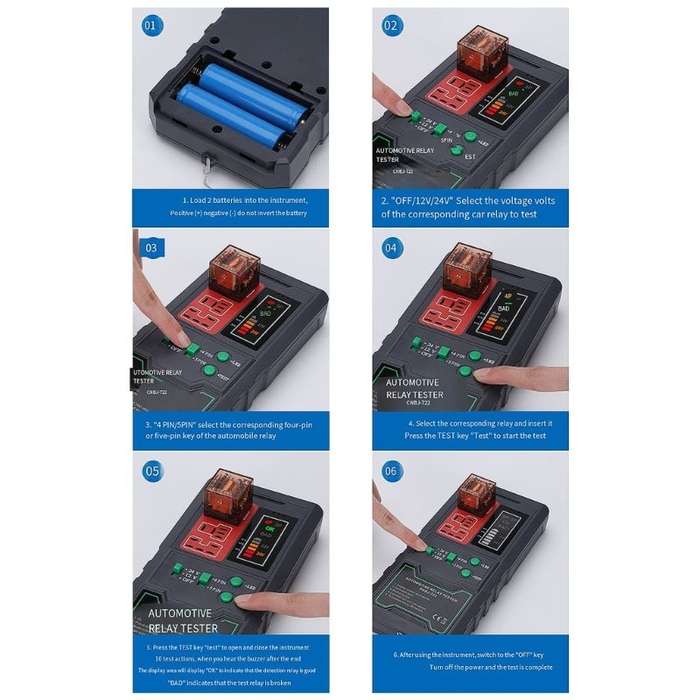 12V and 24V Automotive Relay Tester + VoltCheck Pro Circuit Tester
