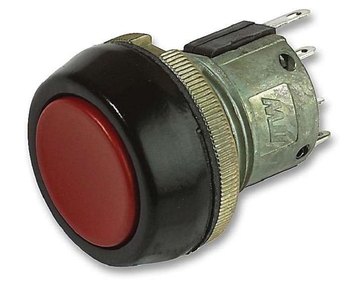 Itw Switches (76-9410/439088R) Industrial Pushbutton Switch, 76-94, 22.5 mm