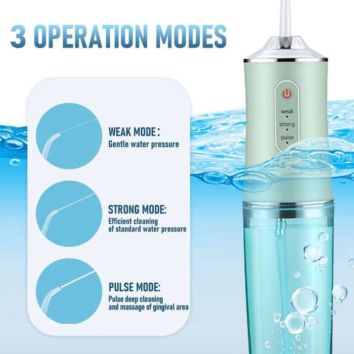 Electric Water Flosser Cordless for Teeth - Green