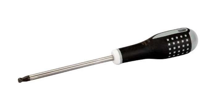 Ergo Bahco (BE-8705) Screwdriver, Hex, Ball, 5mm Tip Size, 232mm Length