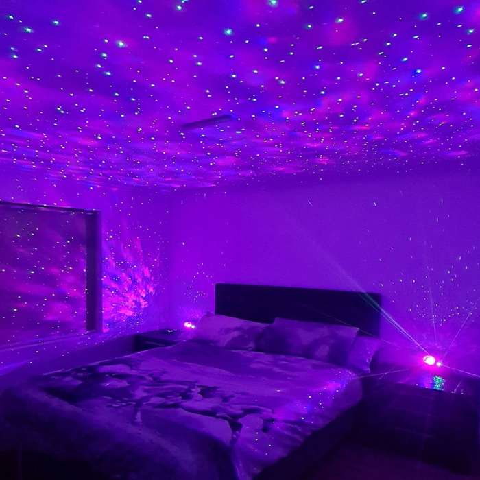 Music galaxy projector light with bluetooth speaker