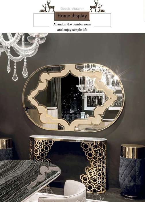 Luxury Mable Top Gold Console Table - HX25