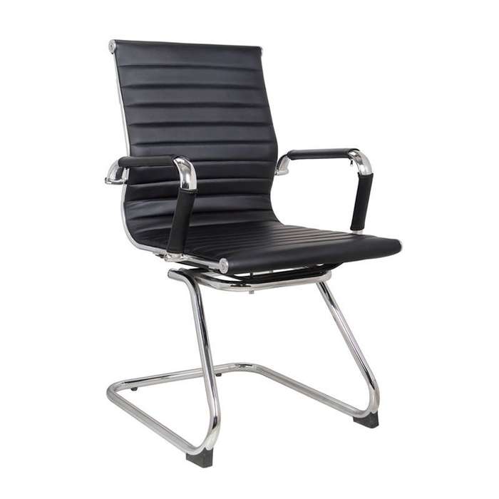 Medium Back Comfortable PU Leather Office Chair 818D-Black, Brown or White