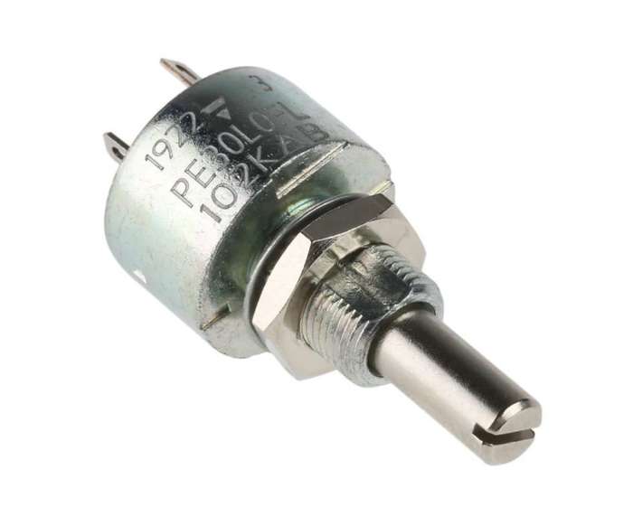 Vishay (PE30L0FL102KAB) Rotary Potentiometer, Cermet, 1 kohm, 1 Turns