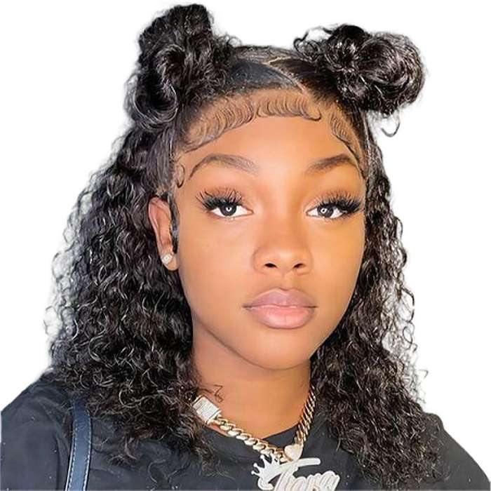2inch 13x4 HD Lace Front Glueless Curly Wig Brazilian Hair