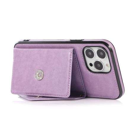Adjustable crossbody strap leather wallet case for iPhone 12 mini