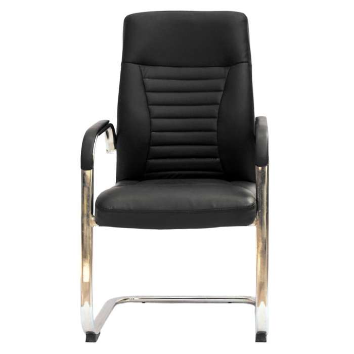 Office Chairs - Visitor PU Leather Finish - Black