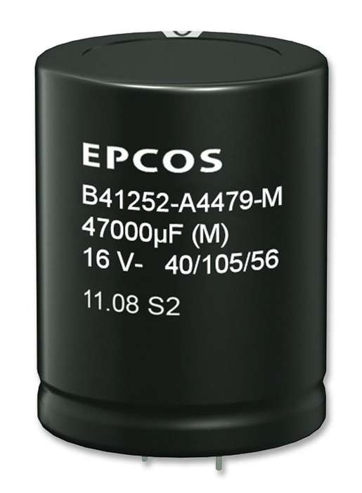 EPCOS (B41252A8478M000) Electrolytic Capacitor, Snap-in, 4700 µF, 63 V