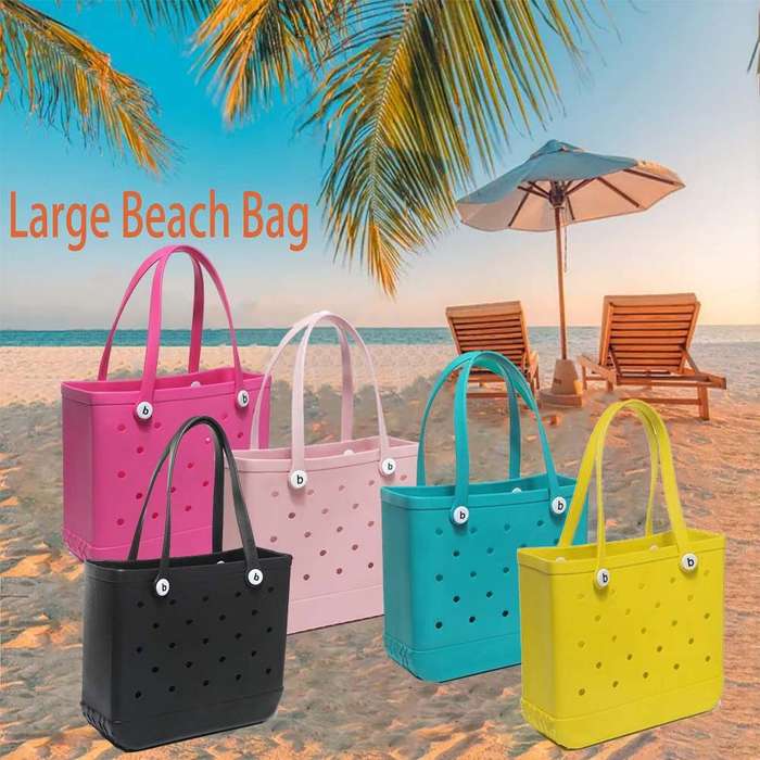 Large Tote Beach Handbag Bag  - Green