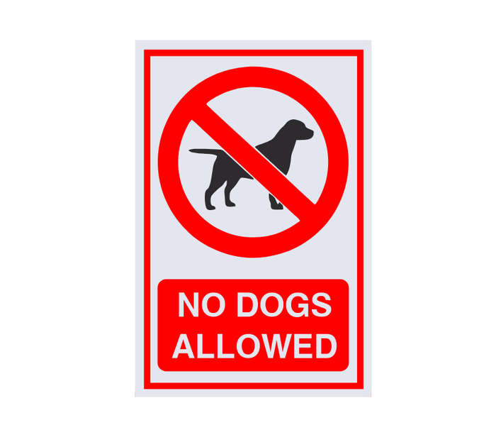 No Dogs Allowed ABS Sign Board