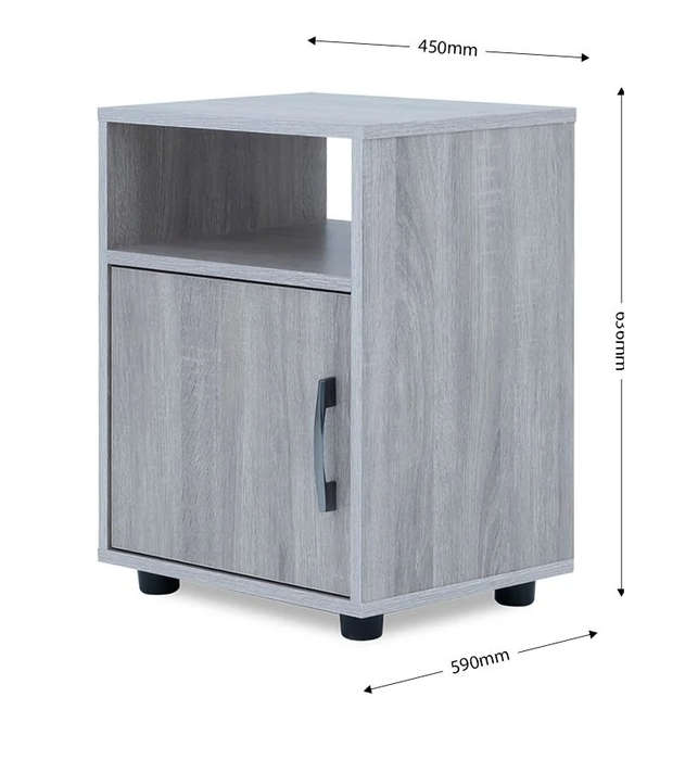 Modern Pedestal/Nightstand - 1-Drawer and 1-Shelf - Napa