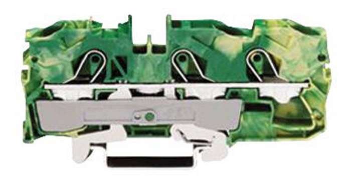 Wago (2010-1307) DIN Rail Mount Terminal Block, 3 Ways, 20 AWG