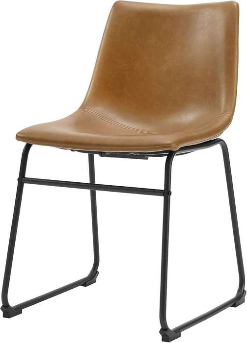 Modern and Elegant Leather Dining Chair-Black or Brown