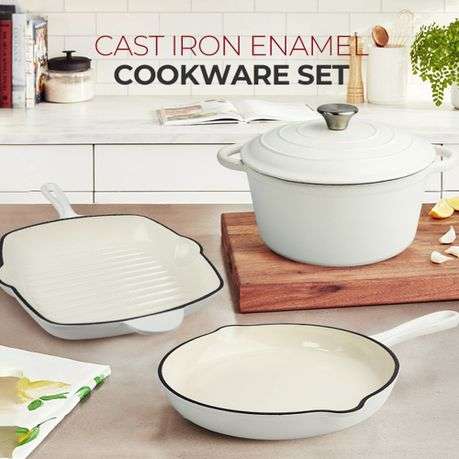 DH - New Design Dutch Pot Cookware Sets Cast Iron - 7 Piece