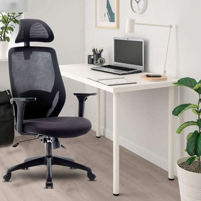 Office Chairs - Adjustable Ergonomic -Grey / White Colour