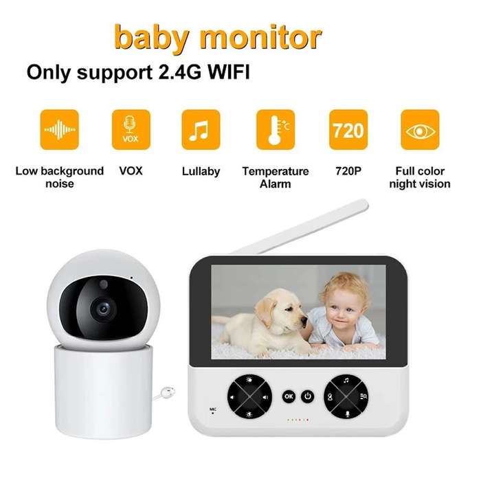 4.3 Baby Monitor With Pan Tilt Camera  Night Vision