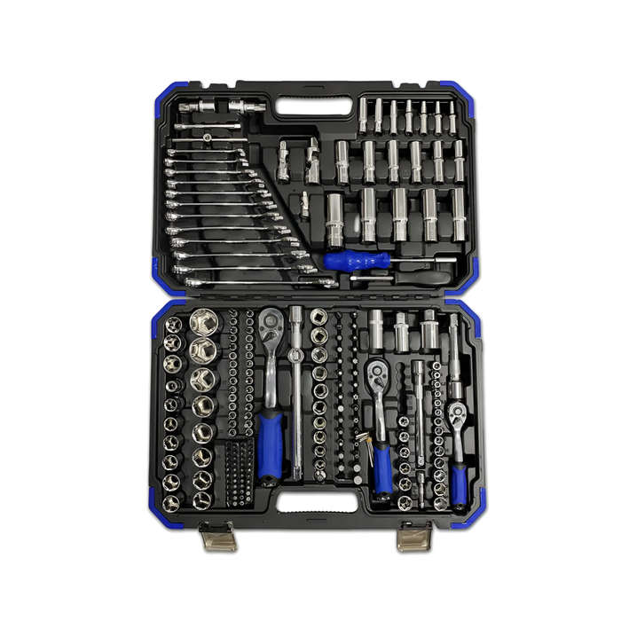 216pc CRV 24-tooth Ratchet Ordinary Neutral Color Hand Tool Socket Set