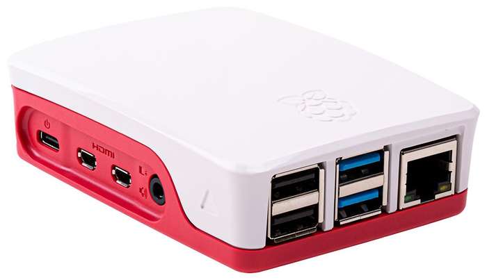 Raspberry Pi (PI4B_CASE_RED/WHITE) Raspberry Pi 4 Model B Official Case