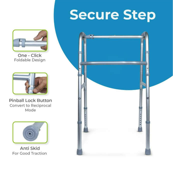 Foldable Walker with Aluminium  Structure for Adults/Patients