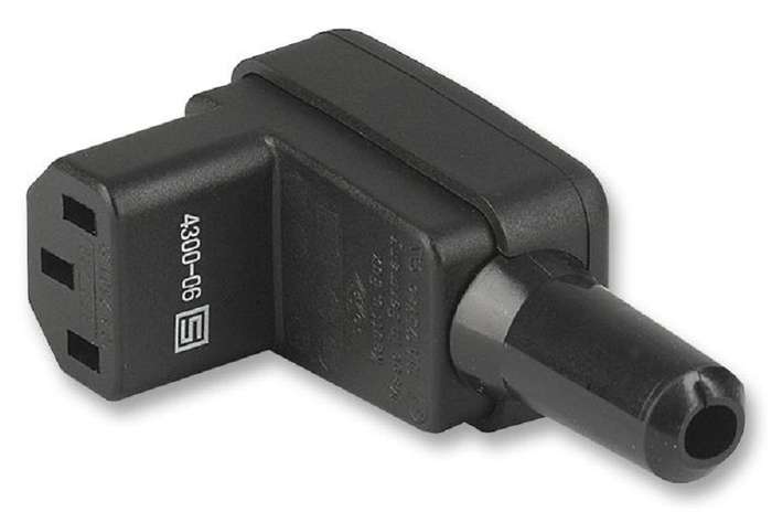 Schurter (4300.0609) IEC Power Connector, IEC C13 Socket, 15 A, 125 VAC