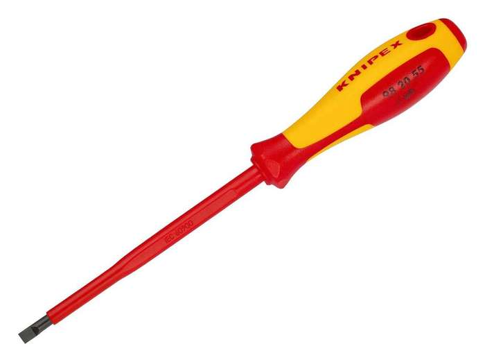 Knipex (98 20 55) Screwdriver, Slotted, 5.5 mm, 125 mm, 232 mm