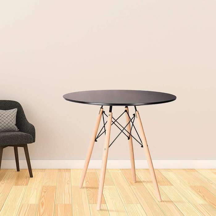 3 Piece Dinning Table - 1 Dining Table and 2 Transparent Dining Chairs-Black, Transparent or White
