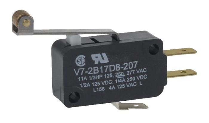 Honeywell (V7-1C17E9-201) Microswitch, Miniature, Roller Lever